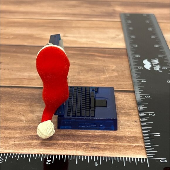 2001 HALLMARK KEEPSAKE ORNAMENT QX8972 LAPTOP SANTA - Picture 8 of 9